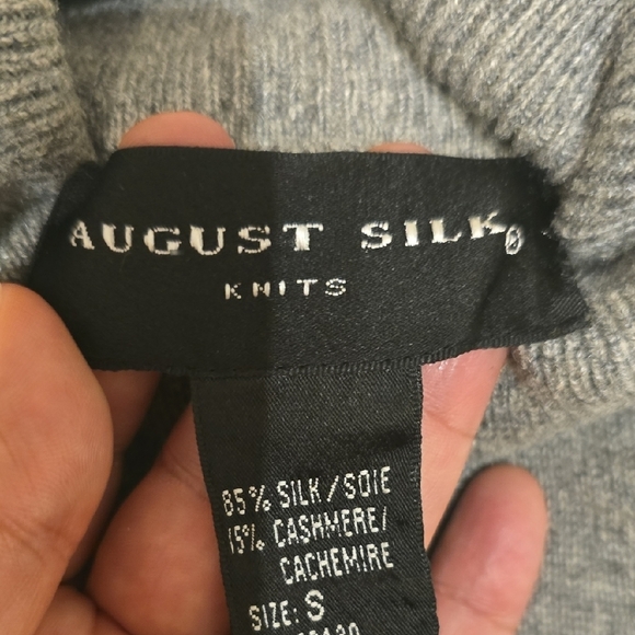 August Silk Women's Gray Turtleneck Sweater - Picture 2 of 12